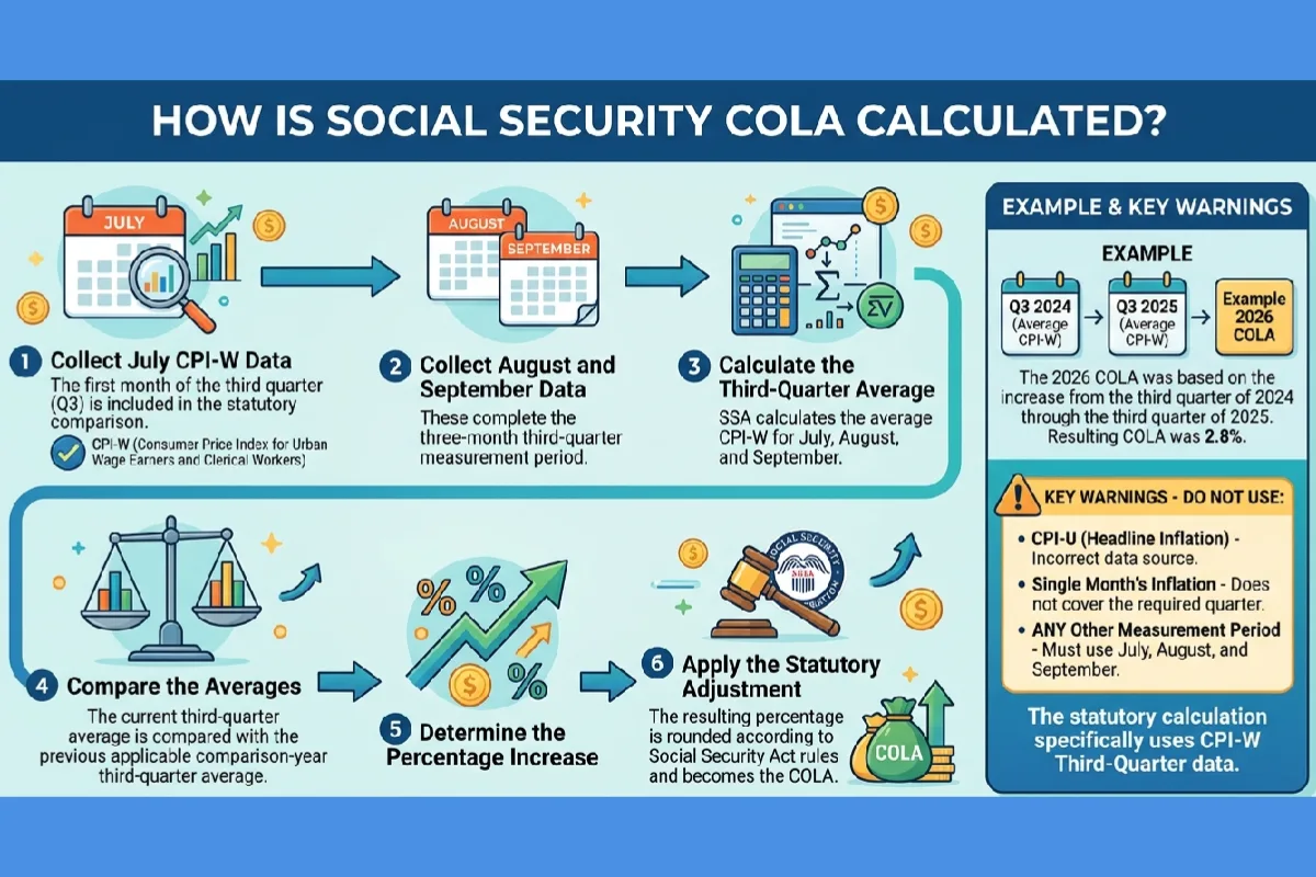 How is Social Security COLA calculated?